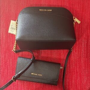 Michael Kors Black Crossbody Bag with Wallet